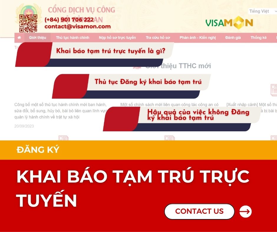 Đăng ký khai báo tạm trú trực tuyến