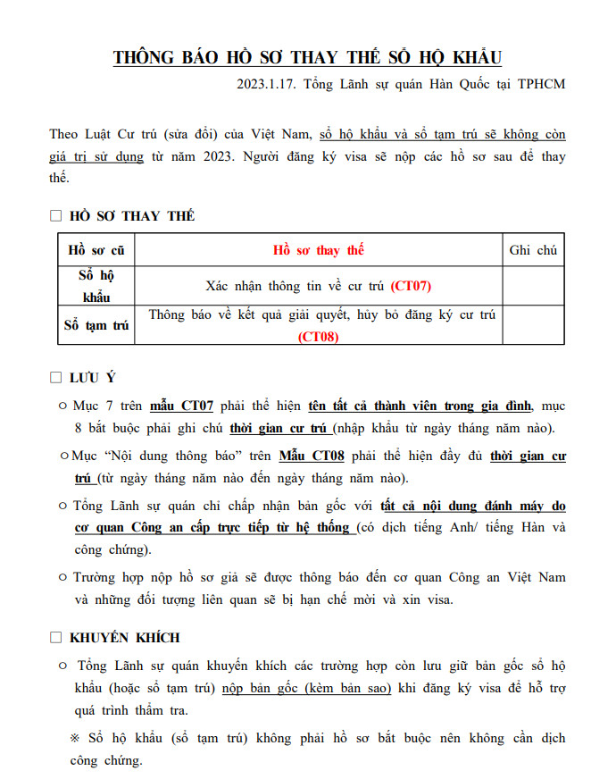 mẫu xác nhận cư trú xin visa hàn quốc