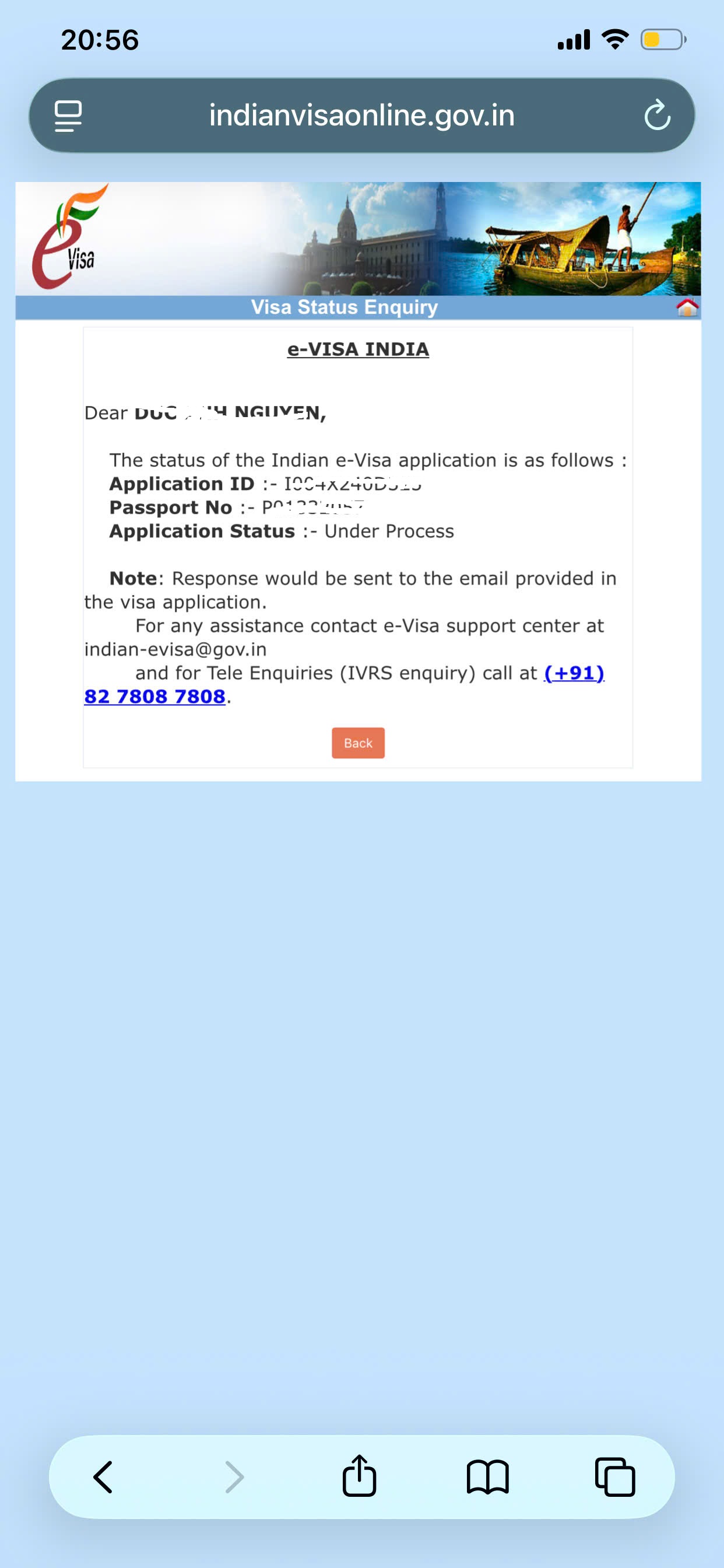 check visa ấn độ