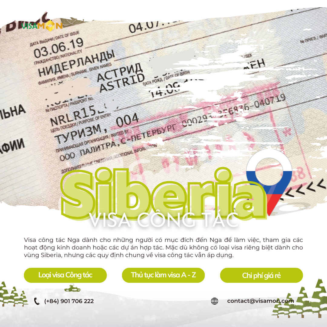 Visa Công tác Siberia của nước Nga
